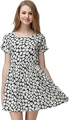 General Print Spring Summer Short Sleeves Cotton Tunic 