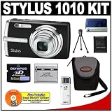 Olympus Stylus 1010 10.1MP Digital Camera with 7x Optical Zoom (Black) + Olympus 2GB Card + Spare Li-50B Battery + Card Reader + Compact Padded Camera Case