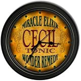 Cecil 's Tonic Wonder Remedy Black Cascading Pub Style Wall Clock