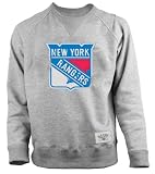 New York Rangers Old Time Hockey Grey Allerton Crewneck Sweatshirt