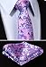SetSense Men's Floral Paisley Jacquard Woven Tie Necktie Set