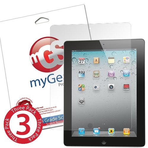 myGear Products iPad 4, 3, 2 Lifeguard Clear Screen Protectors ***LIFETIME WARRANTY** 3 Pack Retail Packaging