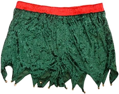 Max Deco Green Velvet Elf Boxers Holiday Boxer Shorts with Jingle Bells