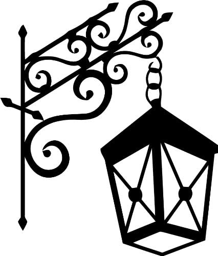 Global Graffix Lamp Post Style 3 Wall Decal Sticker Medium Black