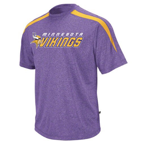 NFL Men's Minnesota Vikings Fanfare IV Adult Short Sleeve Crewneck Synthetic Marled Tee (Regal Purple Marled/Yellow Gold, XX-Large)