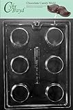 Cybrtrayd AO138 Plain Cookie Chocolate Candy Mold with Exclusive Cybrtrayd Copyrighted Chocolate Molding Instructions
