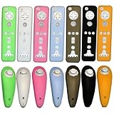 2 x Silicone Skin Cover for Nintendo Wii Remote Controller & Nunchuk