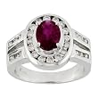 14K White Gold Ruby and Diamond Ring