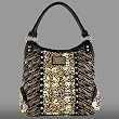 ED HARDY ORIGINAL QUENTIN ZIP TOP HOBO BAG BLACK