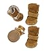 Water & Wood Brown Nonslip Rubber Sole Yorkie Dog Winter Shoes Boots 2 Pair XS