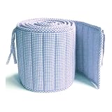Tadpoles Classics Gingham Crib Bumper, Blue