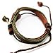 Real Spark Red Lucky Flower Leaf Pendant Wood Cube Beaded Adjustable Length Wrap Bracelet