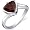 Trillion Cut Bypass Style 2.25 carats Garnet Ring in Sterling Silver Rhodium Finish Size 5, Available in Sizes 5 thru 9