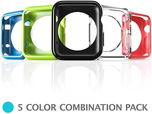 Apple Watch Cases: 5 Color Combination Pack for Apple Watch (38mm-5 cases)