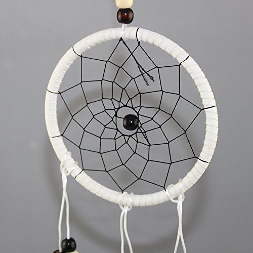 Yikerzhisheng White Dream Catcher with Feathers Wall or Car Hanging Ornament