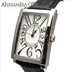 ALESSANDRA OLLA FIRENZE (アレサンドラオーラ) 本革カーフベルトウォッチ ホワイト AO-4500-WH