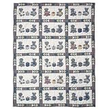 Quilt Twin Blue Teddy Bear