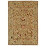 Safavieh AN522B Anatolia Collection Handmade Tan and Ivory Hand-Spun Wool Area Rug, 2-Feet by 3-Feet