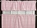 lovemyfabric 100% Polyester Gingham Checkered Plaid Design 2 Piece Kitchen Curtain Tier/Valance Window Treatment Set (Pink)