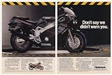 1989 Yamaha FZR600 Motorcycle Photo 3-Page Print Ad