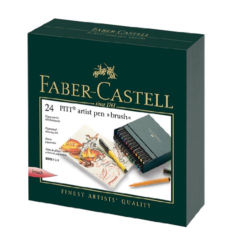Faber-Castell Pitt Brush Tip Pastel Colors 24 Pk.