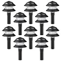Intermatic LX10610T25 Malibu 10-Pack Low-Voltage Plastic Lights with 44-Watt Power Pack and 50-Foot Cable, Black