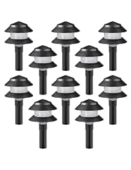 Lighting: Intermatic LX10610T25 Malibu 10 Pack Low-Voltage Plastic Lights with 44-Watt Power Pack and 50-Foot Cable, Black - Intermatic