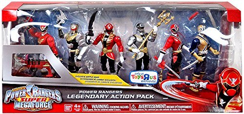 Power Rangers SUPER Megaforce Exclusive Action Figure 6-Pack Legendary Action Pack [Exclusive Battle Gear!]