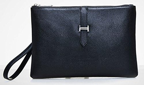 Men Leather Business Clutch Envelope Wallet Phone Card Holder Wristlet Bag