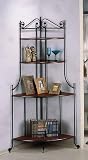 Cottage Style Dark Oak Finish Corner Rack