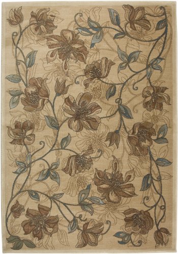 Rizzy Rugs BV-3205 5-Foot-3-Inch-by-7-Foot-7-Inch Bellevue Area Rug, Transitional Cream