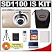 Canon PowerShot SD1100 IS Digital Camera (Gold) with 2GB SD Memory Card + Spare NB-4L Battery + Case + Cameta Bonus Accessory Kit