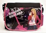Hannah Montana Messenger Bag - Officially Licensed Secret Star Black Messenger Bag with Metallic Pink Trim; Includes Free Water Bottle, Great Gift Idea