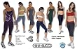 Basic V-Waist Capris - NB150340 Purple Small