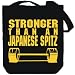 Canvas Tote Bag Black " STRONGER THAN A Japanese Spitz " Dogs