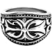 Inox Jewelry Men's Antique Gothic Scroll Cross 316L Stainless Steel Ring