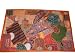 New Designer Home Decor- Orange Beaded Vintage Sari Wall Hanging Tapestry 60"x40"