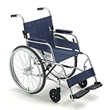 ミキ ニューライト M-43SK SP 超軽量車いす 自走型 ネイビーチェック 座幅38cm 前座高43.5cm