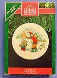 Hallmark Keepsake Ornament - Let it Snow! Porcelain Plate 1991 (QX4369)
