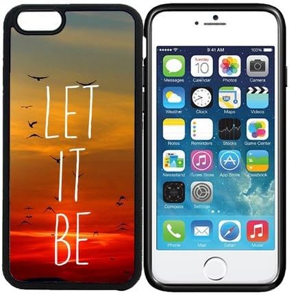 iPhone 6 (4.7 inch display) Designer Black Case - Let It Be Hipster Quote Sunset Birds
