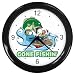 Black Wall Clock of Comedic Gone Fishin' (Gone Fishing)