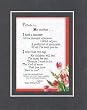 Personalized Touching and Heartfelt Poem for Mothers - Tribute to My Mother Poem on 11 x 14 inches Double Beveled Matting