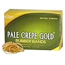 Alliance Pale Crepe Gold Size #62 (2 1/2 x 1/4) Premium Rubber Band - 1 Pound Box (Approximately 720 Bands per Pound) (20625)
