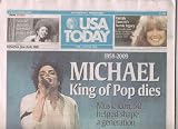 Michael Jackson King of Pop USA Today Original Newspaper New Memorial Issue Fryday June 26, 2009 (June 26, 2009)