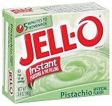 Jell-O Instant Pudding & Pie Filling, Pistachio, 3.4-Ounce Boxes (Pack of 24)