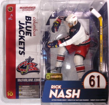 McFarlane Toys NHL Sports Picks Series 10 Action Figure Rick Nash (Columbus Blue Jackets) White Jersey