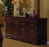 Bedroom Dresser with Storage Drawers - Cherry Brown
