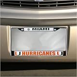 Express Miami Hurricanes Chrome License Plate Frame