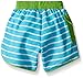 i play. by green sprouts Boys' i Play. Pocket Board Shorts w/Built-in Reusable Absorbent Swim Diaper, Aqua Stripe, 4T