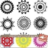 Flip-A-Roo Clear Stamps 9/Set-Stunning Spirals